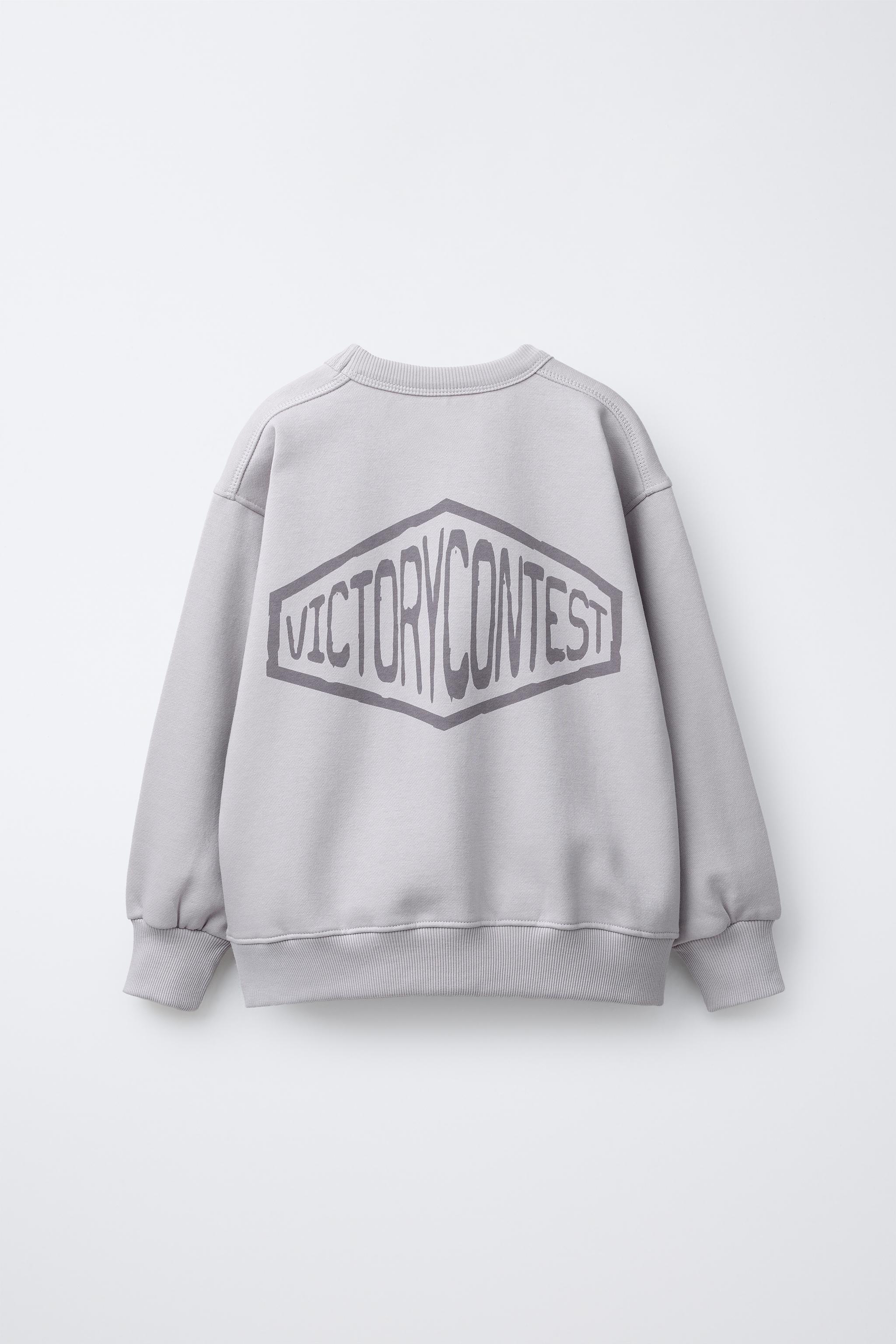 SWEATSHIRT AND JOGGER SET WITH TEXT PATCH